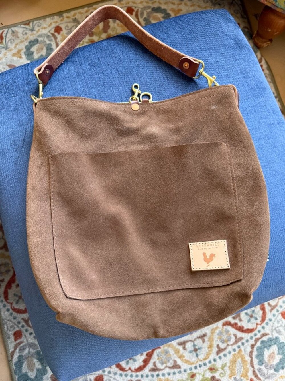 Chocolate Suede Carry All - Picture 4 of 6